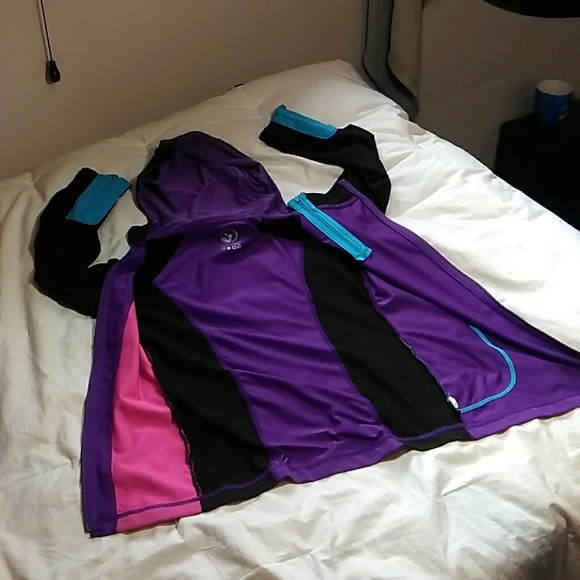 Lime Apple Colorblock Jacket Big Girls 7/8 EUC - Picture 7 of 8